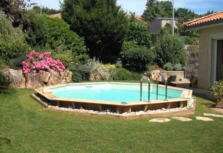 piscine bois octogonale